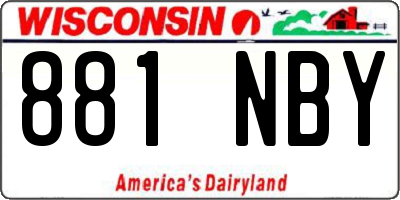 WI license plate 881NBY