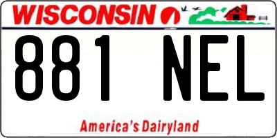 WI license plate 881NEL