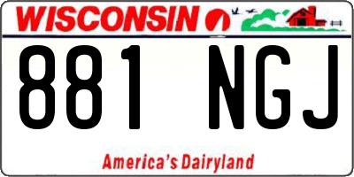 WI license plate 881NGJ