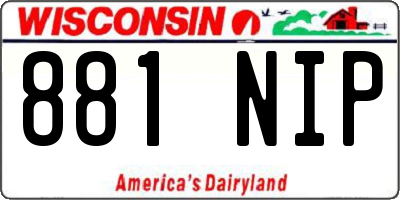 WI license plate 881NIP