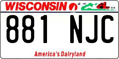 WI license plate 881NJC