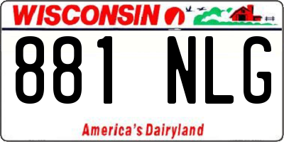 WI license plate 881NLG