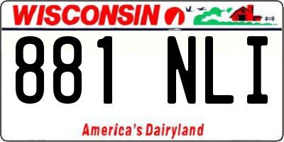 WI license plate 881NLI