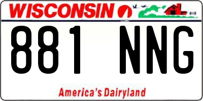 WI license plate 881NNG