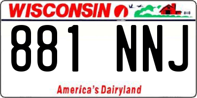 WI license plate 881NNJ