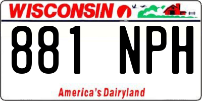 WI license plate 881NPH