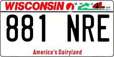 WI license plate 881NRE