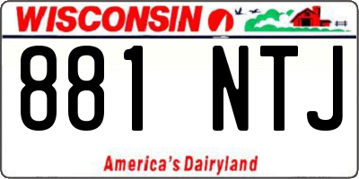 WI license plate 881NTJ