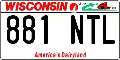 WI license plate 881NTL