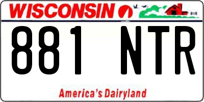 WI license plate 881NTR