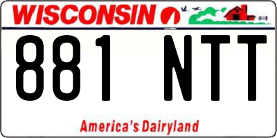 WI license plate 881NTT