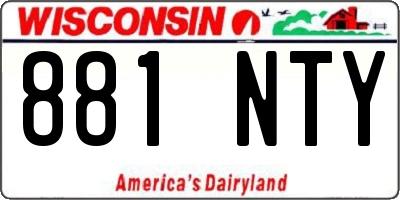 WI license plate 881NTY