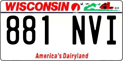 WI license plate 881NVI