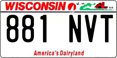 WI license plate 881NVT