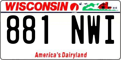 WI license plate 881NWI