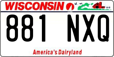 WI license plate 881NXQ