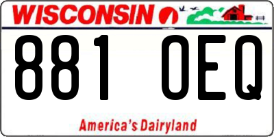 WI license plate 881OEQ