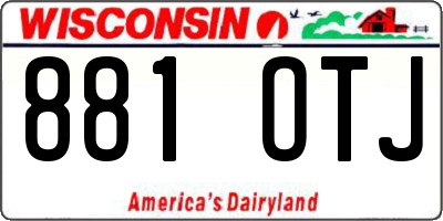 WI license plate 881OTJ