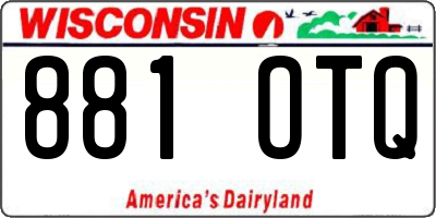 WI license plate 881OTQ