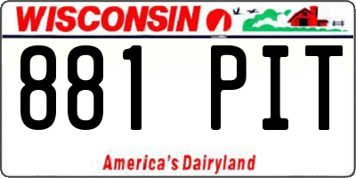 WI license plate 881PIT