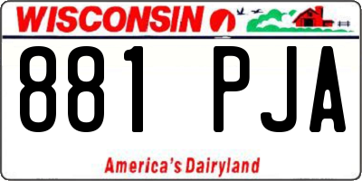 WI license plate 881PJA