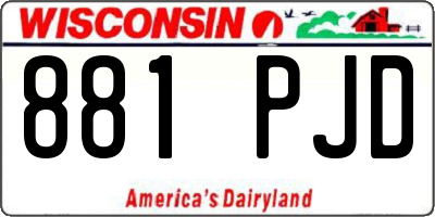 WI license plate 881PJD