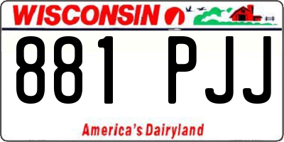 WI license plate 881PJJ