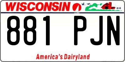 WI license plate 881PJN