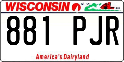 WI license plate 881PJR