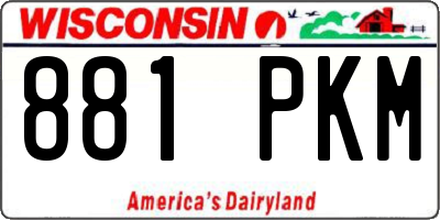 WI license plate 881PKM