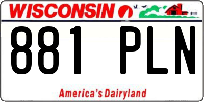 WI license plate 881PLN