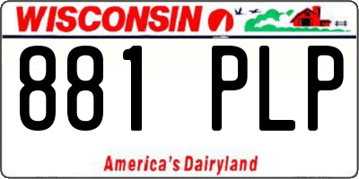 WI license plate 881PLP