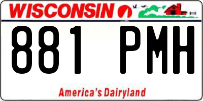 WI license plate 881PMH