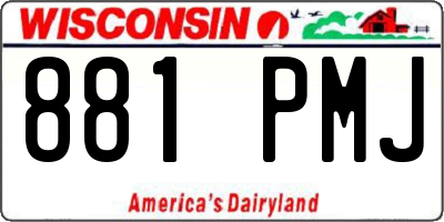WI license plate 881PMJ