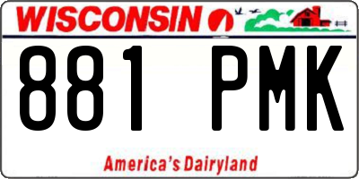 WI license plate 881PMK