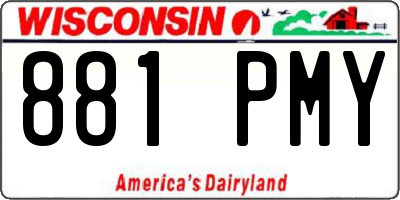 WI license plate 881PMY