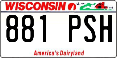 WI license plate 881PSH