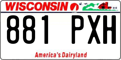WI license plate 881PXH