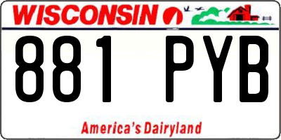 WI license plate 881PYB