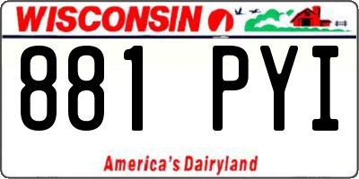 WI license plate 881PYI
