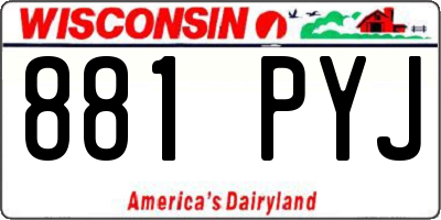WI license plate 881PYJ