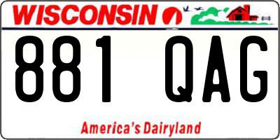 WI license plate 881QAG