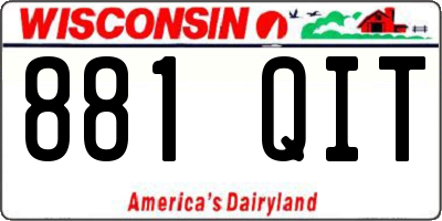 WI license plate 881QIT