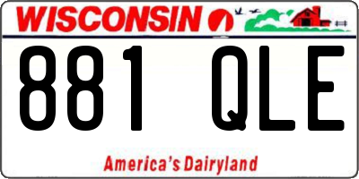 WI license plate 881QLE