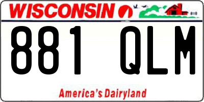 WI license plate 881QLM
