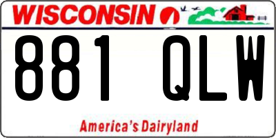 WI license plate 881QLW