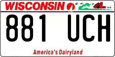 WI license plate 881UCH