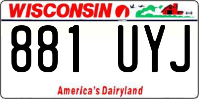 WI license plate 881UYJ
