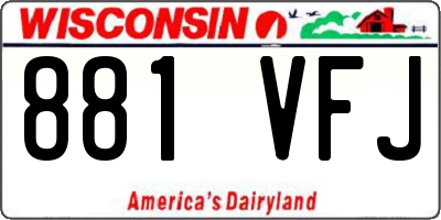 WI license plate 881VFJ
