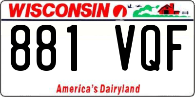 WI license plate 881VQF